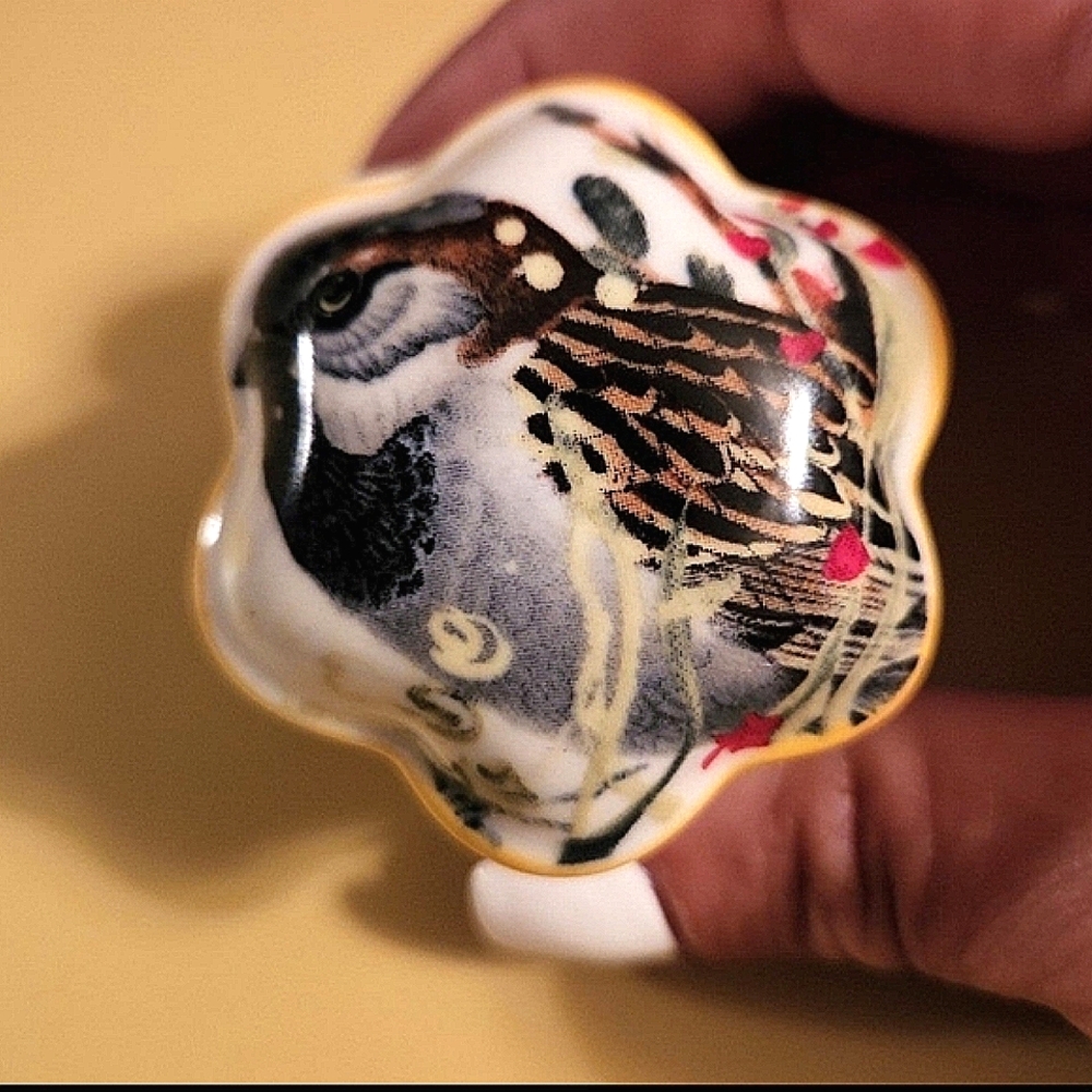 Porcelain Bird Trinket Box
